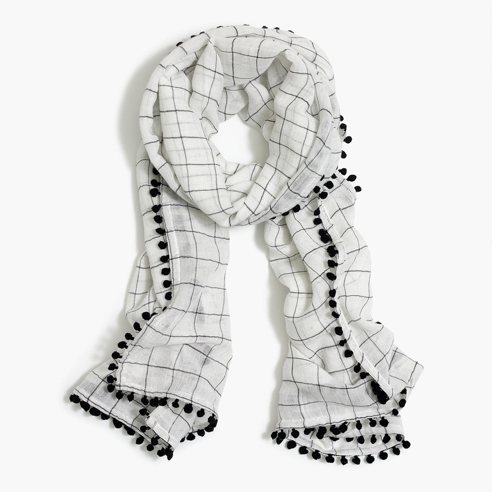J Crew Pom Pom Scarf